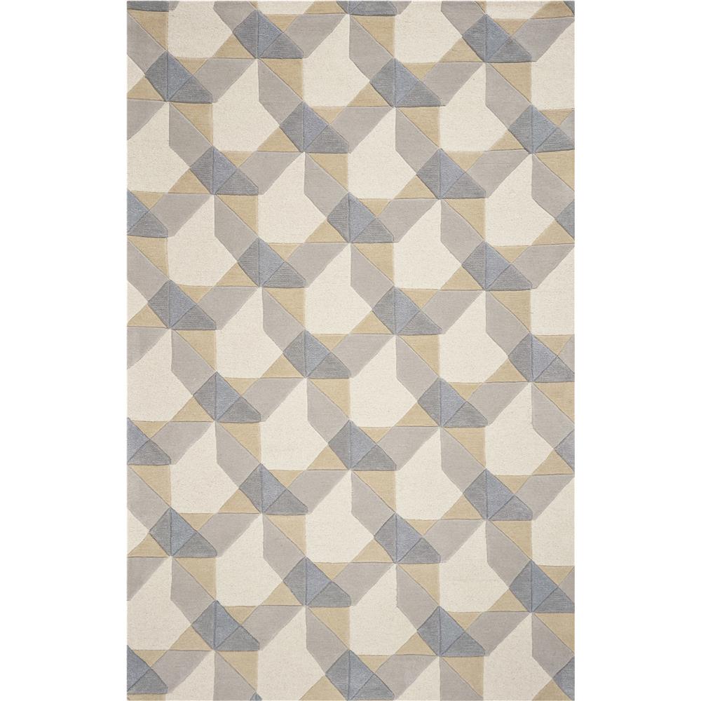 KAS 1060 Eternity 3 Ft. 3 In. X 5 Ft. 3 In. Rectangle Rug in Ivory/Grey